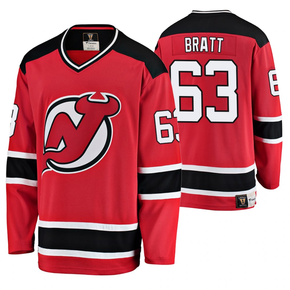 Men's Devils #63 Jesper Bratt Fanatics Branded Premier Breakaway Jersey Red