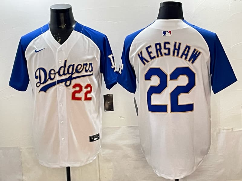 Men's Dodgers   Jersey - Stitched Clayton Kershaw #22