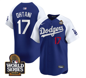 Men's Dodgers 2024 World Series Vapor Premier Limited Jersey V2 - All Stitched ALTERNATE ROYAL 17 SHOHEI OHTANI