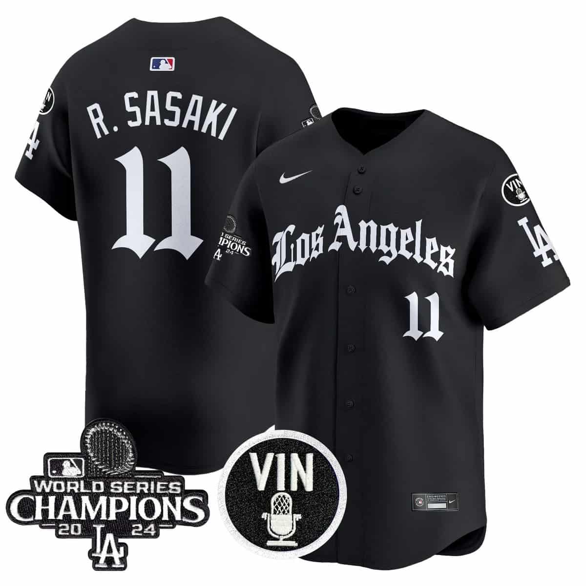 Men's Dodgers 2025 LA Gothic Style Vapor Premier Limited Jersey - All Stitched Roki Sasaki