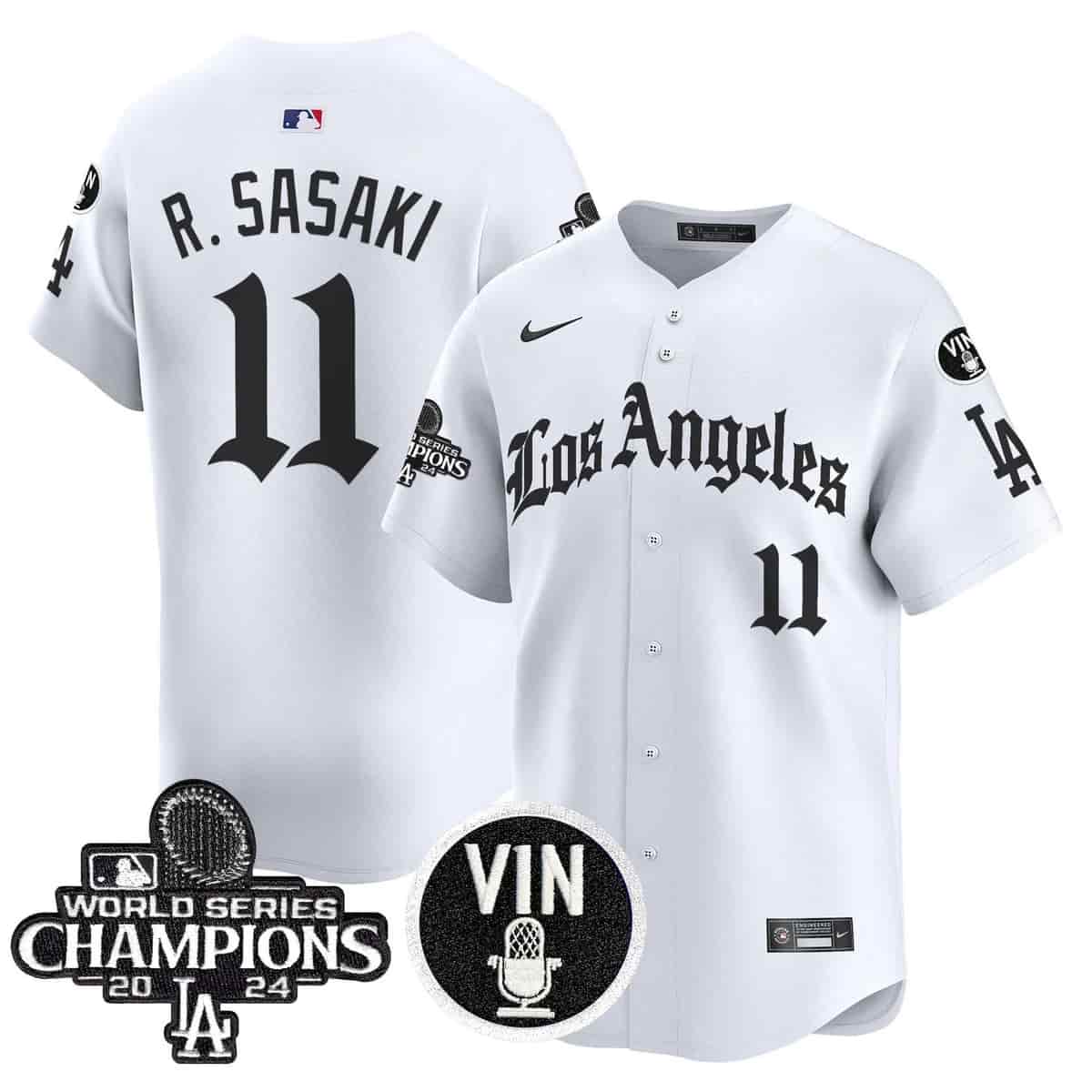 Men's Dodgers 2025 LA Gothic Style Vapor Premier Limited Jersey - All Stitched Roki Sasaki11