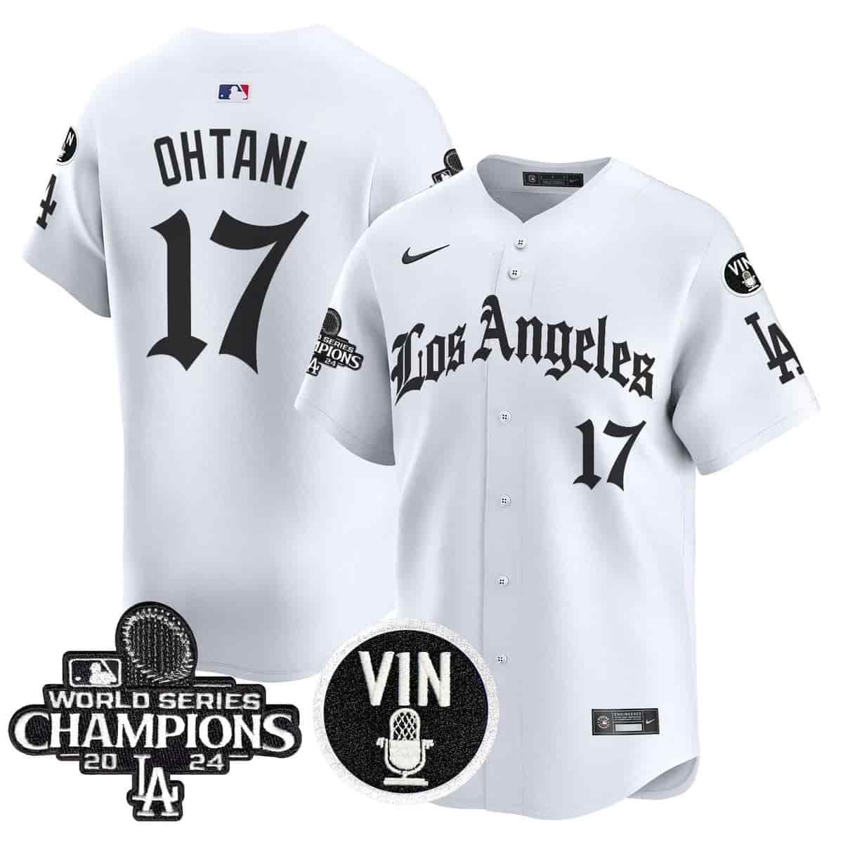Men's Dodgers 2025 LA Gothic Style Vapor Premier Limited Jersey - All Stitched Shohei Ohtani 17