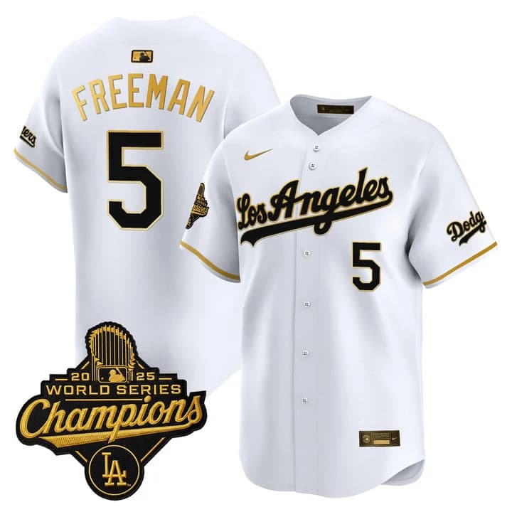 Men's Dodgers 2026 Vapor Premier Limited Jersey - World Series Champions Edition - All Stitched Freddie Freeman