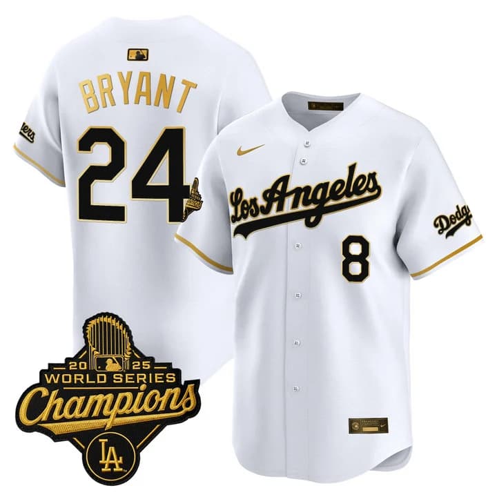 Men's Dodgers 2026 Vapor Premier Limited Jersey - World Series Champions Edition - All Stitched Kobe Bryant