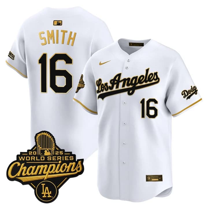 Men's Dodgers 2026 Vapor Premier Limited Jersey - World Series Champions Edition - All Stitched Will Smith