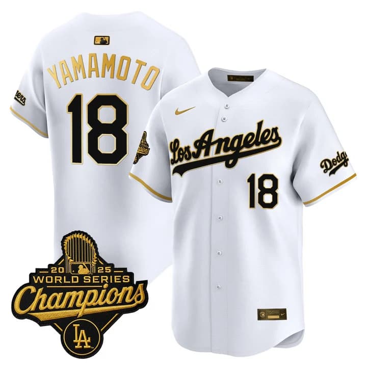 Men's Dodgers 2026 Vapor Premier Limited Jersey - World Series Champions Edition - All Stitched Yamamoto