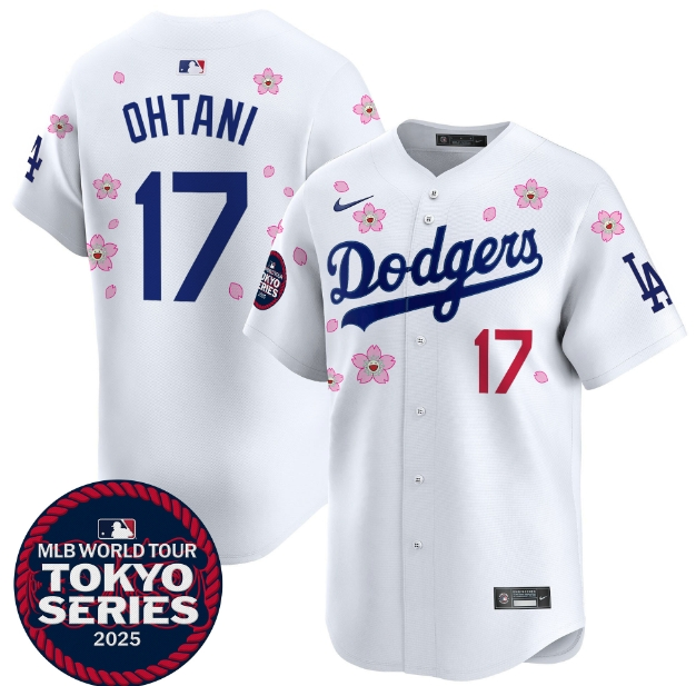 Men's Dodgers Tokyo Series 2025 Vapor Premier Limited Jersey - Stitched 17 Shohei Ohtani