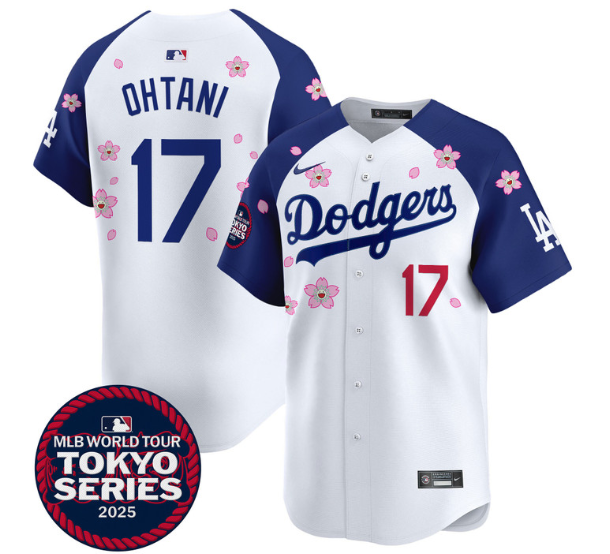 Men's Dodgers Tokyo Series 2025 Vapor Premier Limited Jersey - Stitched Alternate  Shohei Ohtani 17