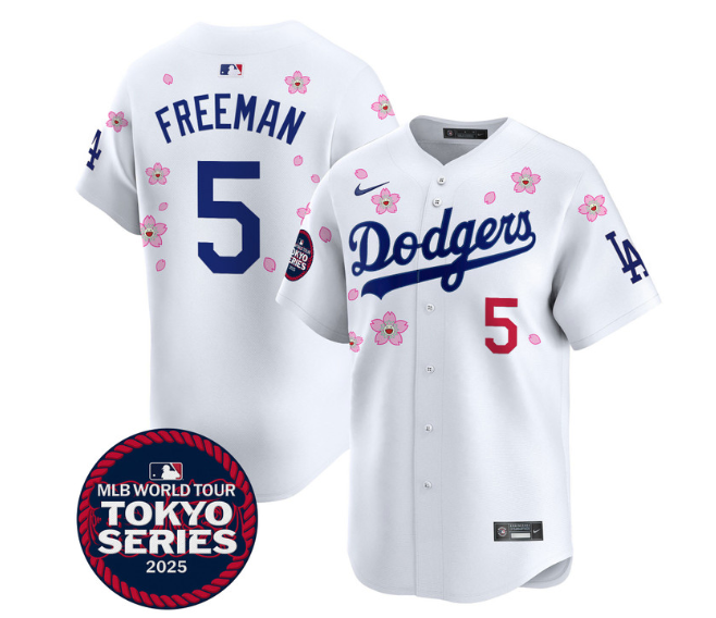 Men's Dodgers Tokyo Series 2025 Vapor Premier Limited Jersey - Stitched Freddie Freeman 5