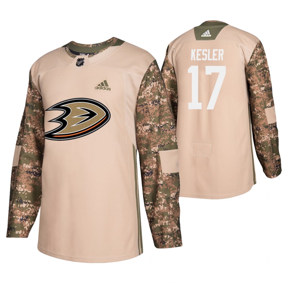 Men's Ducks #17 Ryan Kesler Veterans Day Jersey - Camo