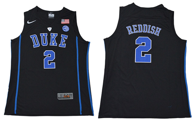 Men's Duke Blue Devils #2 Cameron Reddish Nike Black  Limited Basketball Jersey