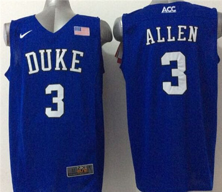 Men's Duke Blue Devils #3 Grayson Allen College Basketball Jerseys -2015 Royal Blue