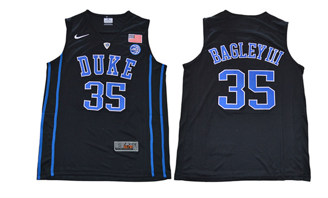 Men's Duke Blue Devils #35 Marvin Bagley III Nike Black  Limited Basketball Jersey