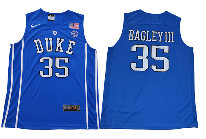 Men's Duke Blue Devils #35 Marvin Bagley III Nike Blue Limited Basketball Jersey