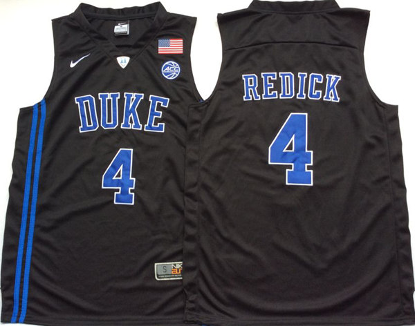 Men's Duke Blue Devils #4 J.J. Redick Nike Black Limited Basketball Jersey