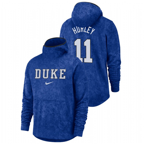 Men's Duke Blue Devils Bobby Hurley Royal Basketball Spotlight Team Logo Pullover Hoodie