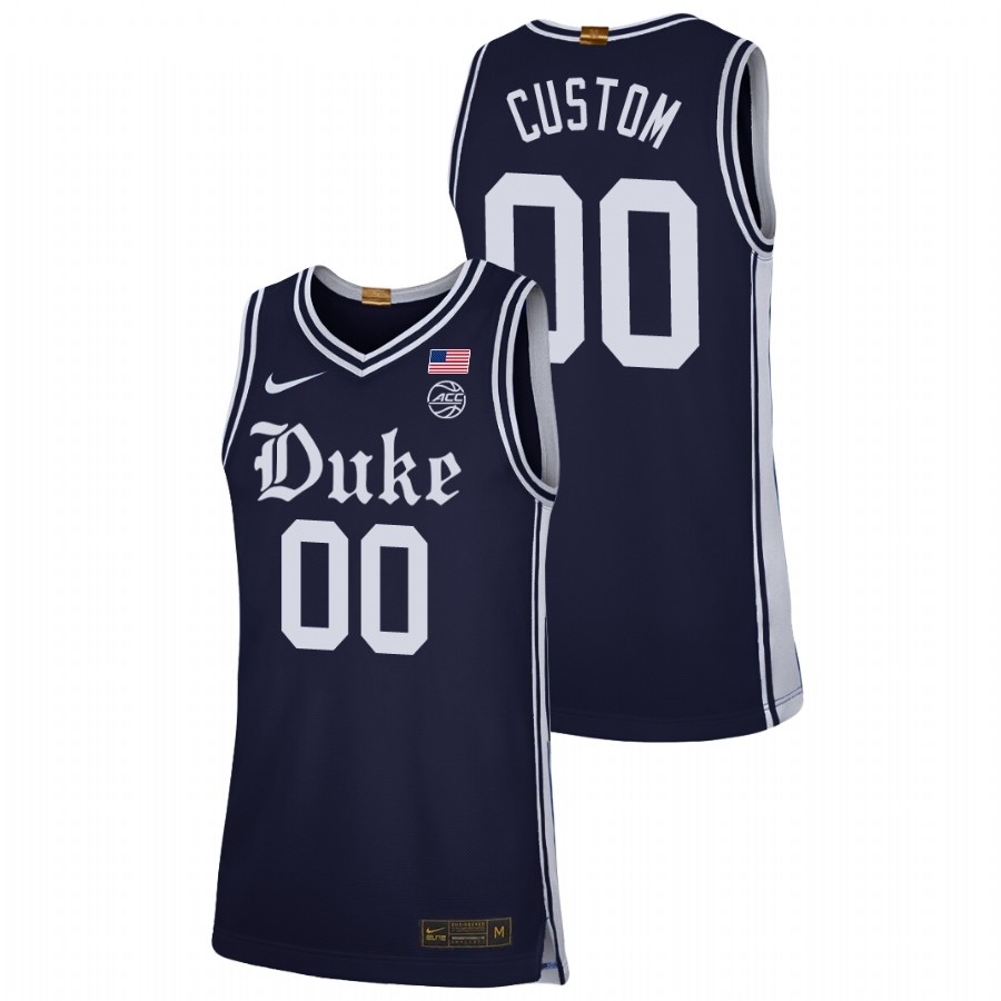 Men's Duke Blue Devils Custom Alternate Brotherhood Jersey Navy