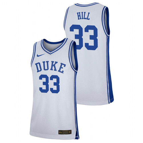Men's Duke Blue Devils Grant Hill Basketball Jersey White