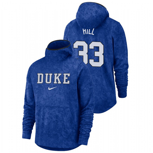 Men's Duke Blue Devils Grant Hill Royal Basketball Spotlight Team Logo Pullover Hoodie