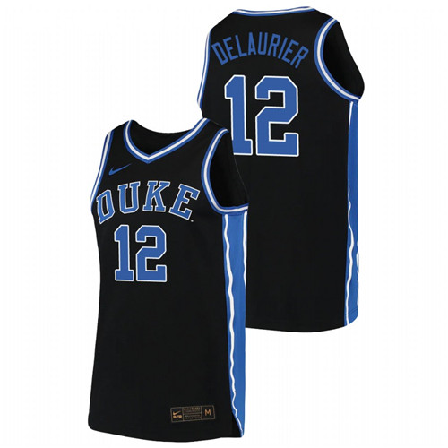Men's Duke Blue Devils Javin DeLaurier Replica 2019-20 College Basketball Jersey Black