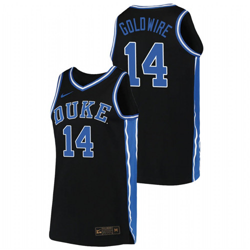 Men's Duke Blue Devils Jordan Goldwire Replica 2019-20 College Basketball Jersey Black
