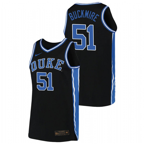 Men's Duke Blue Devils Mike Buckmire Replica 2019-20 College Basketball Jersey Black