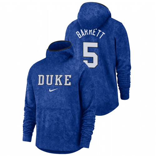 Men's Duke Blue Devils RJ Barrett Royal Basketball Spotlight Team Logo Pullover Hoodie