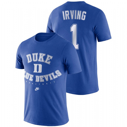Men's Duke Blue Devils Retro Basketball Kyrie Irving Royal T-Shirt