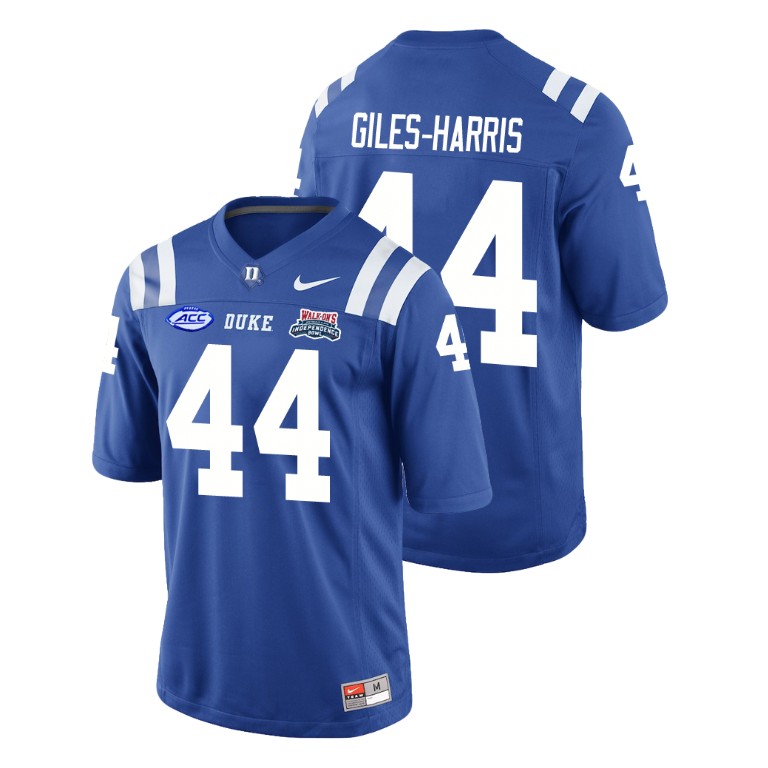 Men's Duke Blue Devils Royal 2018 Independence Bowl Joe Giles-Harris College Football Jersey