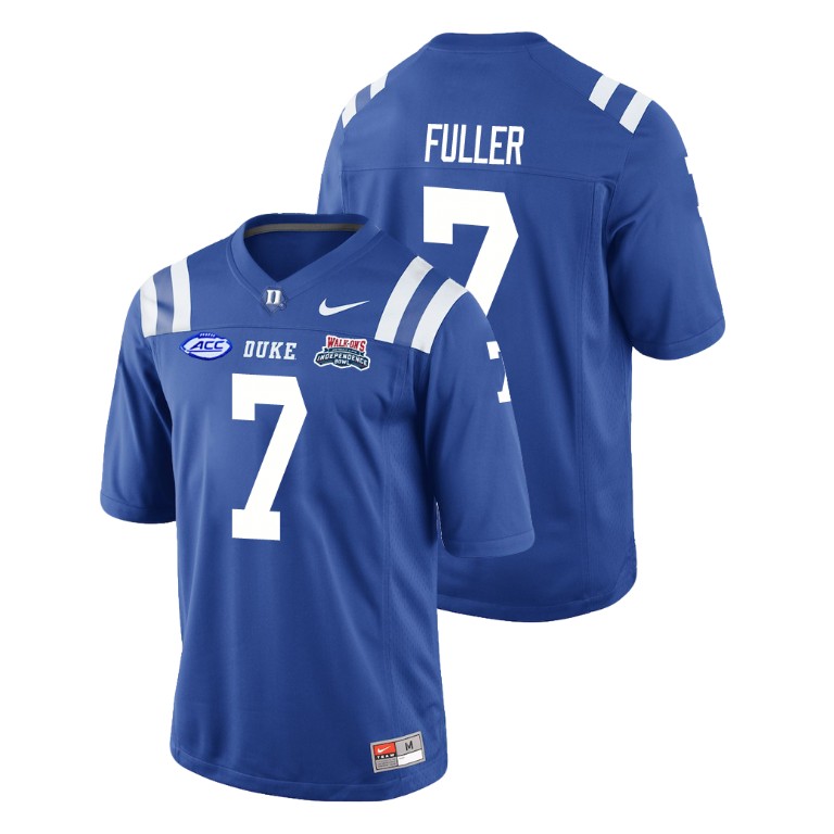 Men's Duke Blue Devils Royal 2018 Independence Bowl Keyston Fuller College Football Jersey