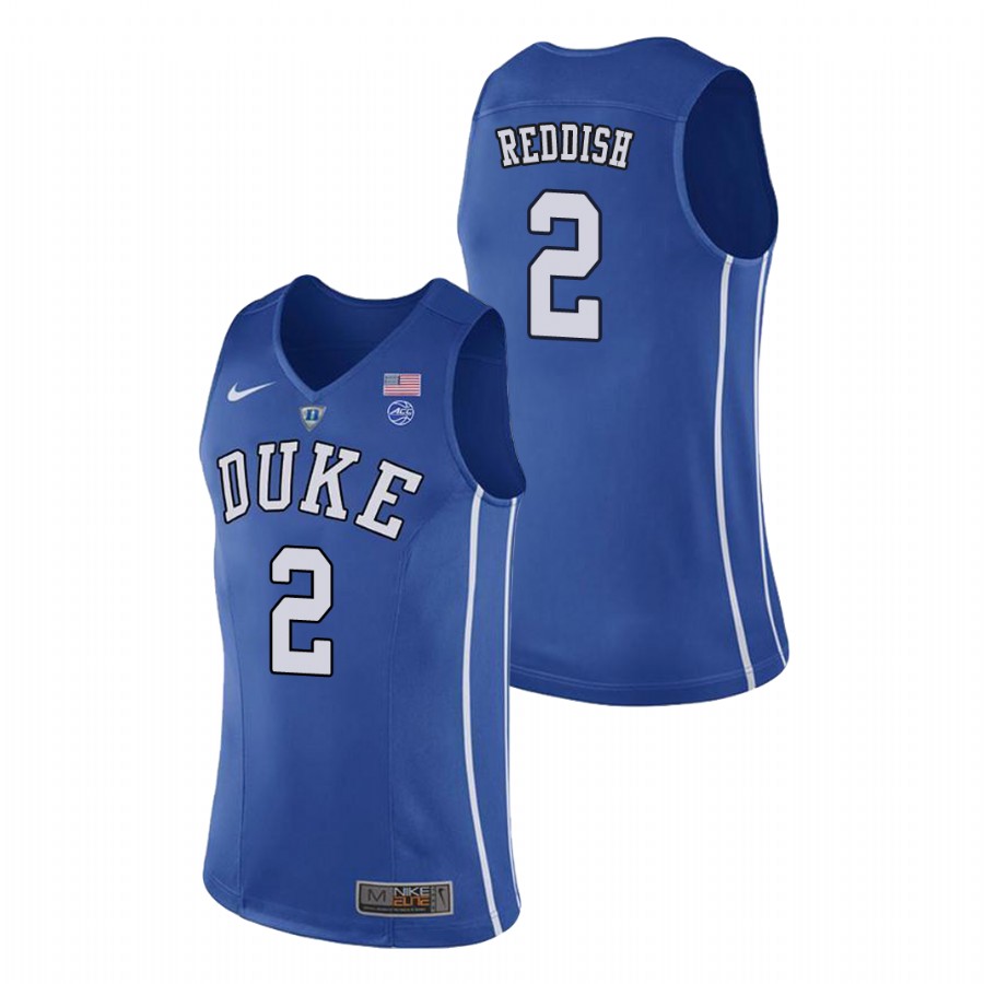 Men's Duke Blue Devils Royal Cam Reddish College Basketball Jersey