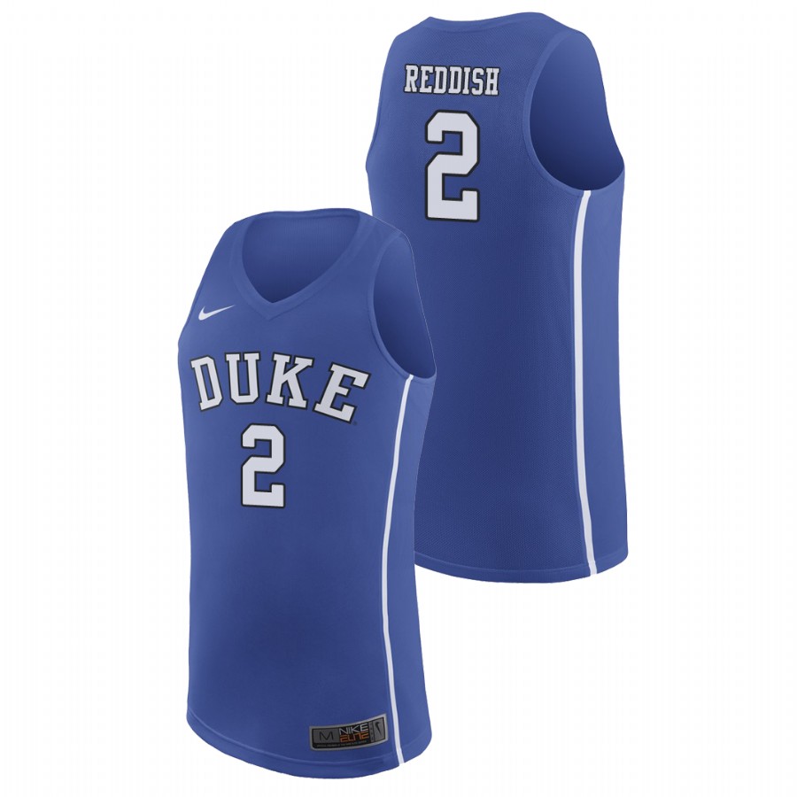 Men's Duke Blue Devils Royal Cam Reddish College Basketball March Madness Jersey