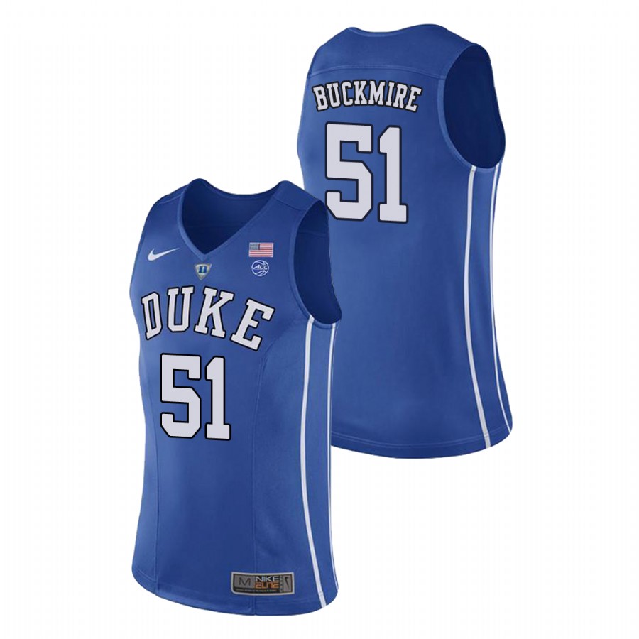 Men's Duke Blue Devils Royal Mike Buckmire College Basketball Jersey