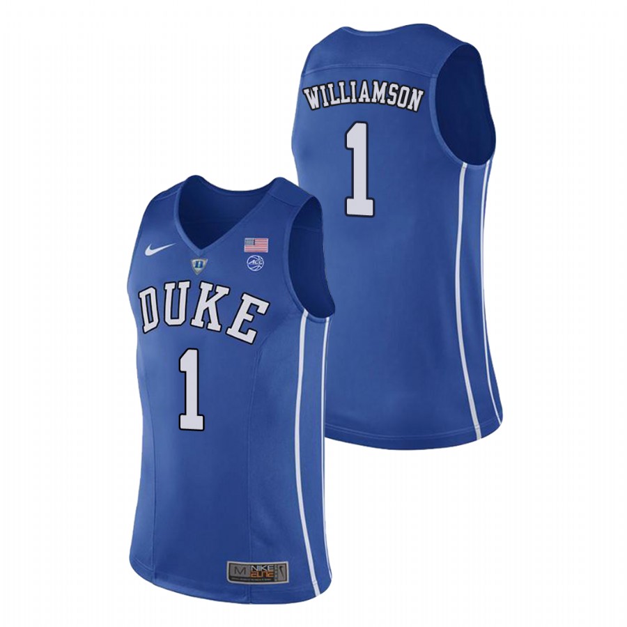 Men's Duke Blue Devils Royal Zion Williamson College Basketball Jersey