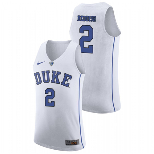 Men's Duke Blue Devils White Cam Reddish College Basketball March Madness Jersey