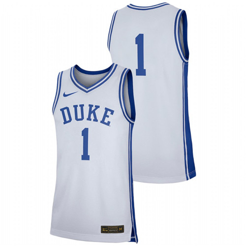 Men's Duke Blue Devils White College Basketball Replica Jersey