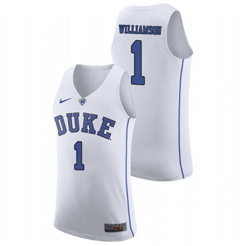 Men's Duke Blue Devils White Zion Williamson College Basketball March Madness Jersey