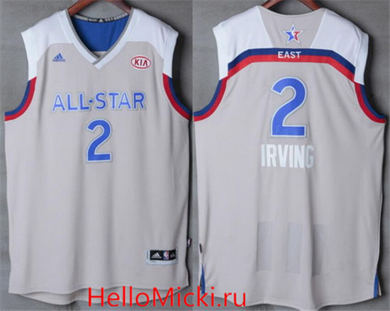 Men's Eastern Conference Cleveland Cavaliers #2 Kyrie Irving adidas Gray 2017 NBA All-Star Game Swingman Jersey