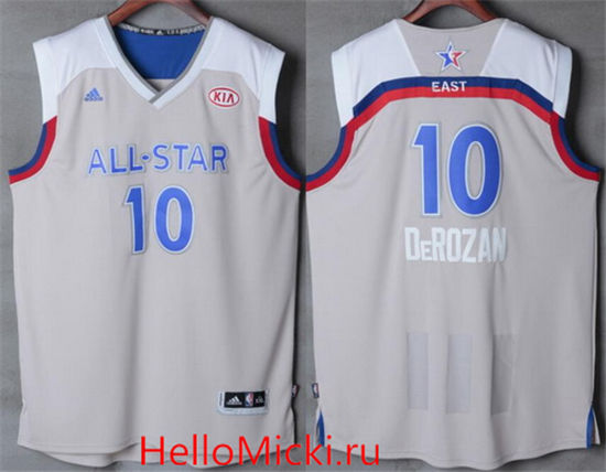 Men's Eastern Conference Toronto Raptors #10 DeMar DeRozan adidas Gray 2017 NBA All-Star Game Swingman Jersey