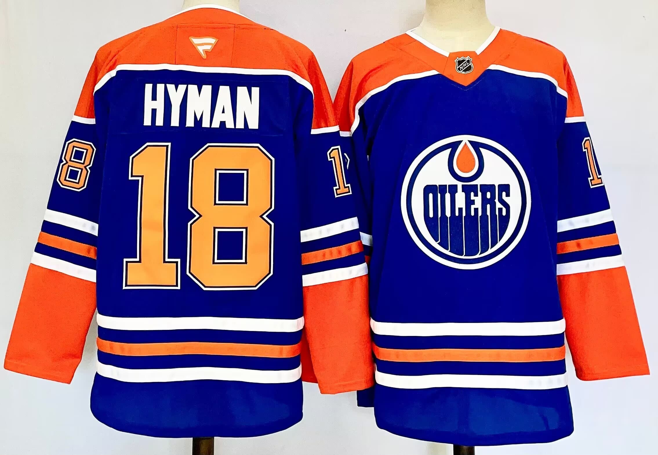 Men's Edmonton  Oilers  Jersey - All Stitched Zach Hyman 18