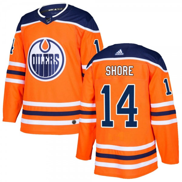 Men's Edmonton Oilers #14 Devin Shore adidas Home Orange Jersey Stitched