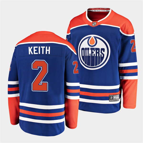Men's Edmonton Oilers #2 Duncan Keith adidas Royal Alternate Jersey Stitched