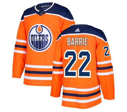 Men's Edmonton Oilers #22 Tyson Barrie adidas Home Orange Jersey Stitched