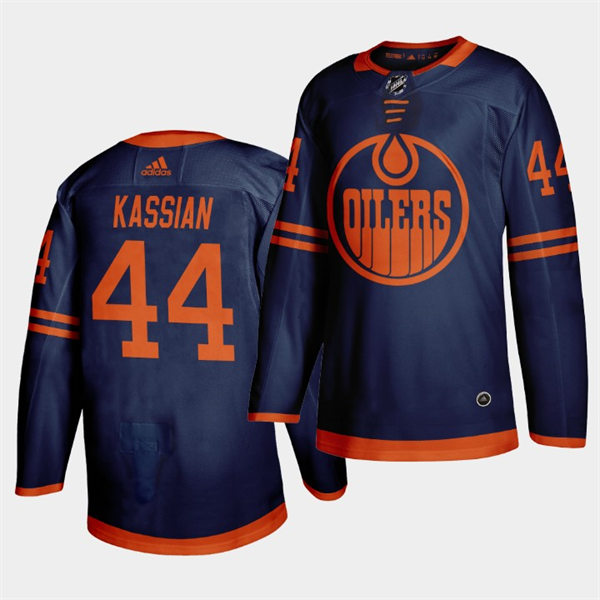 Men's Edmonton Oilers #44 Zack Kassian adidas Navy Alternate Jersey Stitched