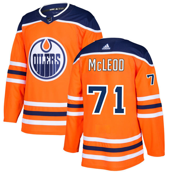 Men's Edmonton Oilers #71 Ryan McLeod adidas Home Orange Jersey Stitched