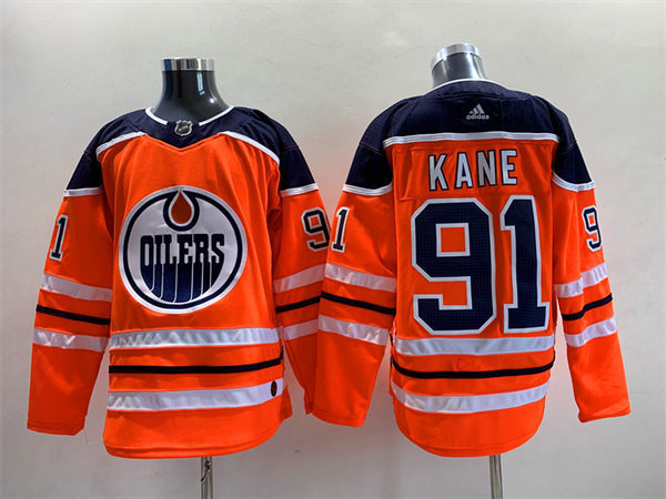 Men's Edmonton Oilers #91 Evander Kane adidas Home Orange Jersey Stitched