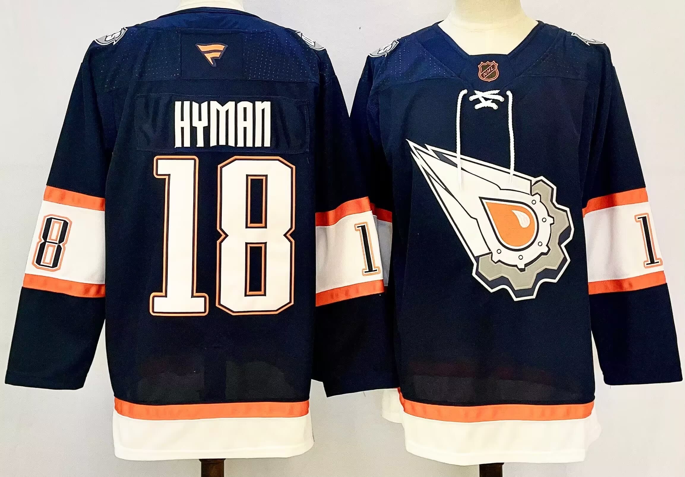 Men's Edmonton Oilers  Jersey  -  All Stitched Zach Hyman 18