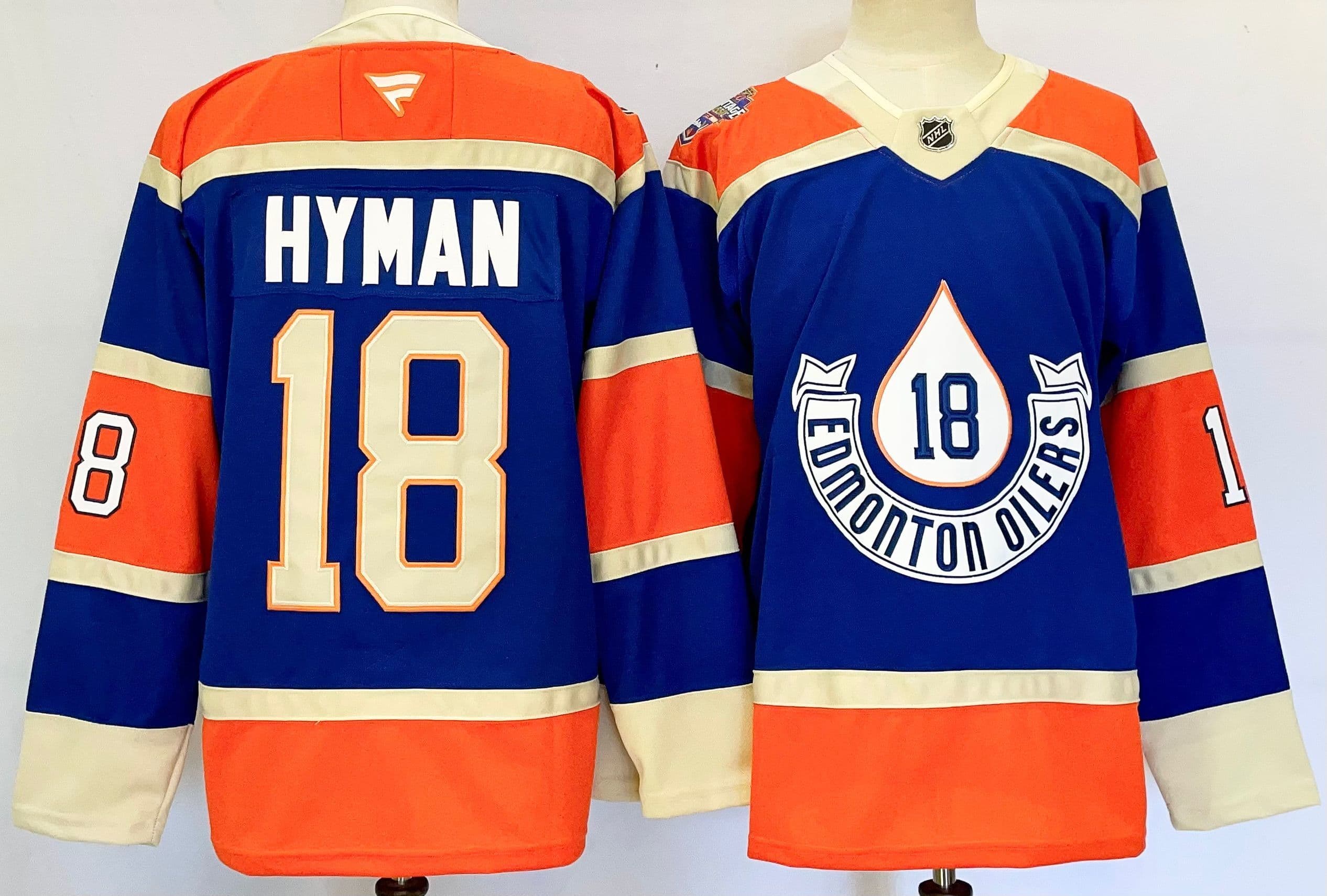 Men's Edmonton Oilers  Jersey - All Stitched Zach Hyman 18
