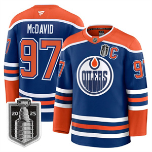 Men's Edmonton Oilers 2025 Stanley Cup Final Premium Jersey - All Stitched Connor McDavid