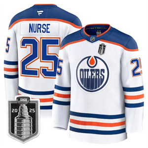 Men's Edmonton Oilers 2025 Stanley Cup Final Premium Jersey - All Stitched Darnell Nurse 25